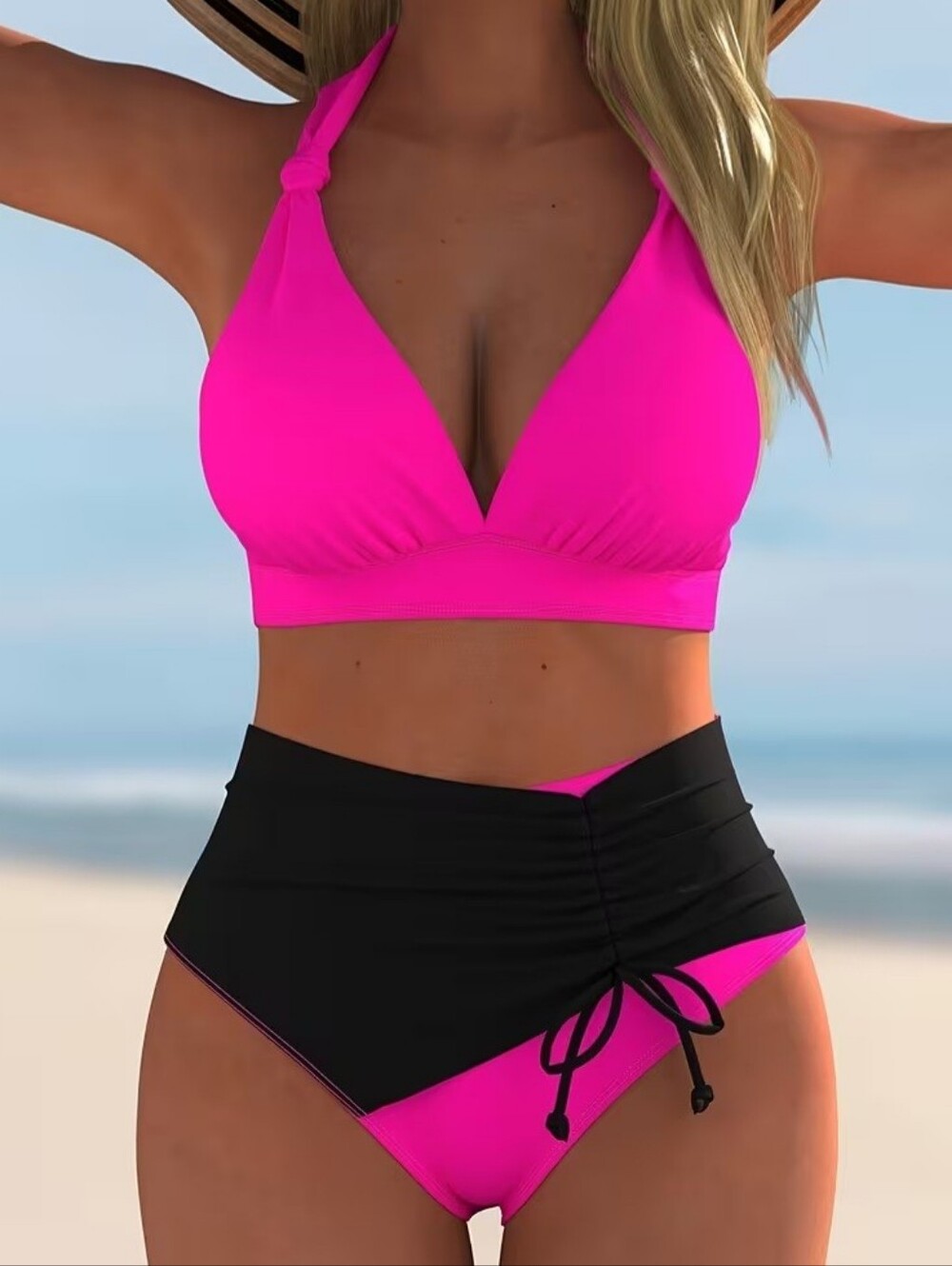 Neon Tummy Control Swim